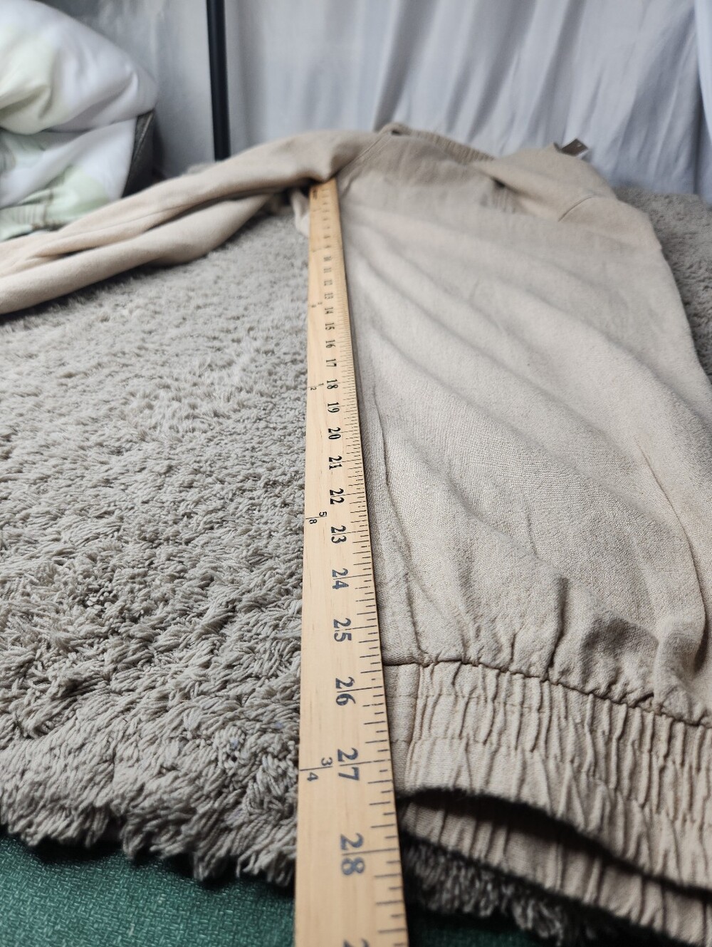 Women's High-Rise Linen Regular Fit Ankle Joggers - A New Day Tan XXL - Picture 13 of 13